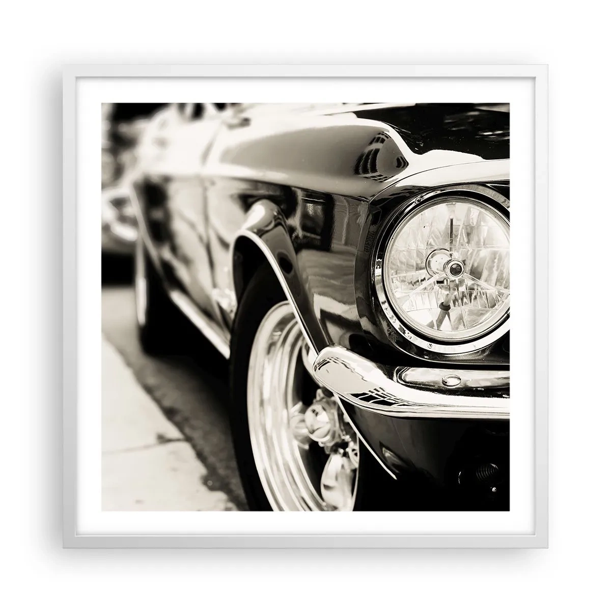 Poster în ramă albă - Strălucire durabilă - 60x60 cm