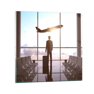 Tablou pe sticlă - Ai timp, încetinește - 70x70 cm