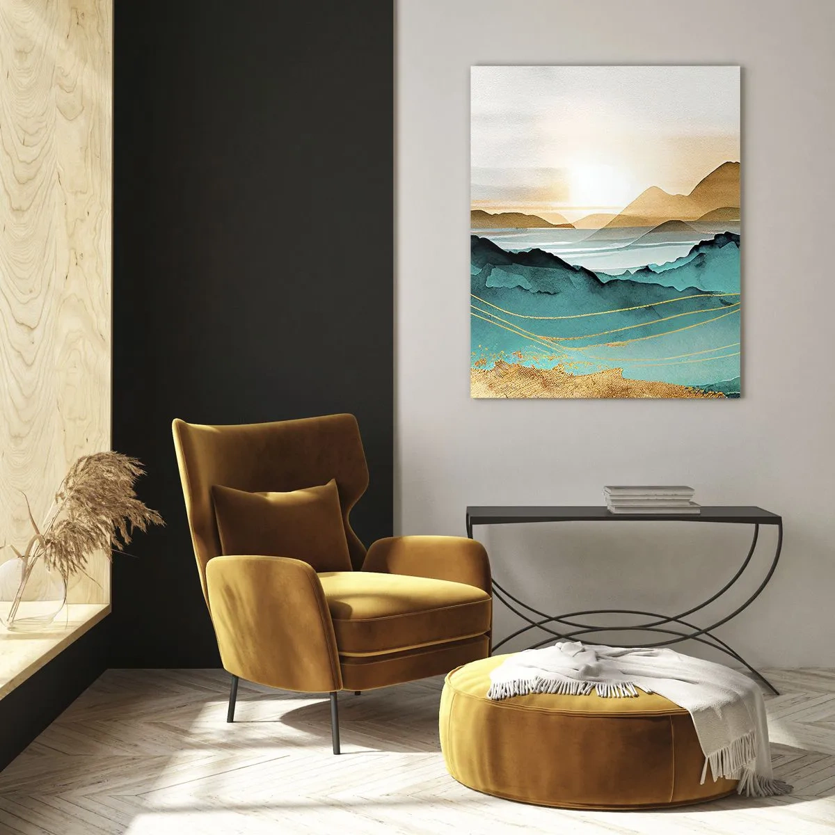 Tablou pe sticlă - La limita abstracției - peisaj - 50x70 cm