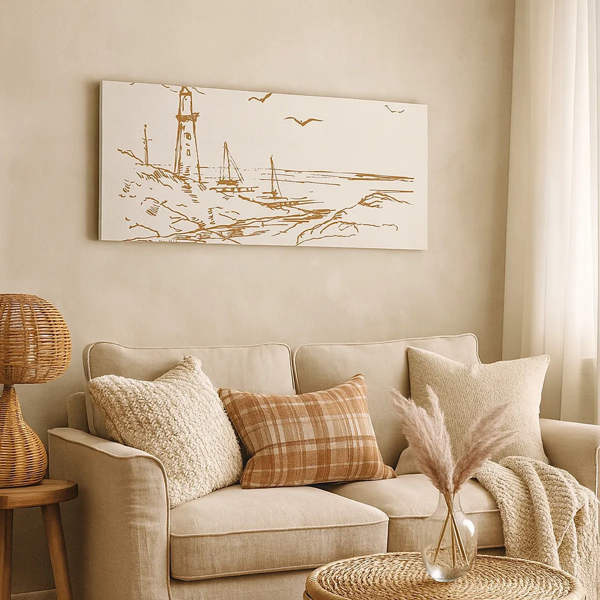 Tablou pe pânză - Schiță de amintiri de vară - 30x30 cm