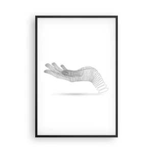 Poster în ramă neagră - Mână arcuită - 61x91 cm