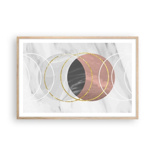 Poster în ramă de stejar deschis - Muzica sferelor - 91x61 cm