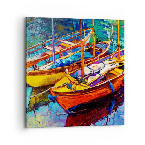 Tablou pe pânză - Pe o apă plină de culoare - 70x70 cm