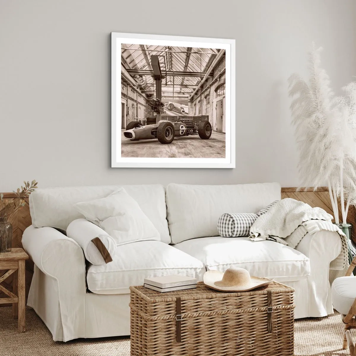 Poster în ramă albă - Odihna învingătorului - 50x50 cm