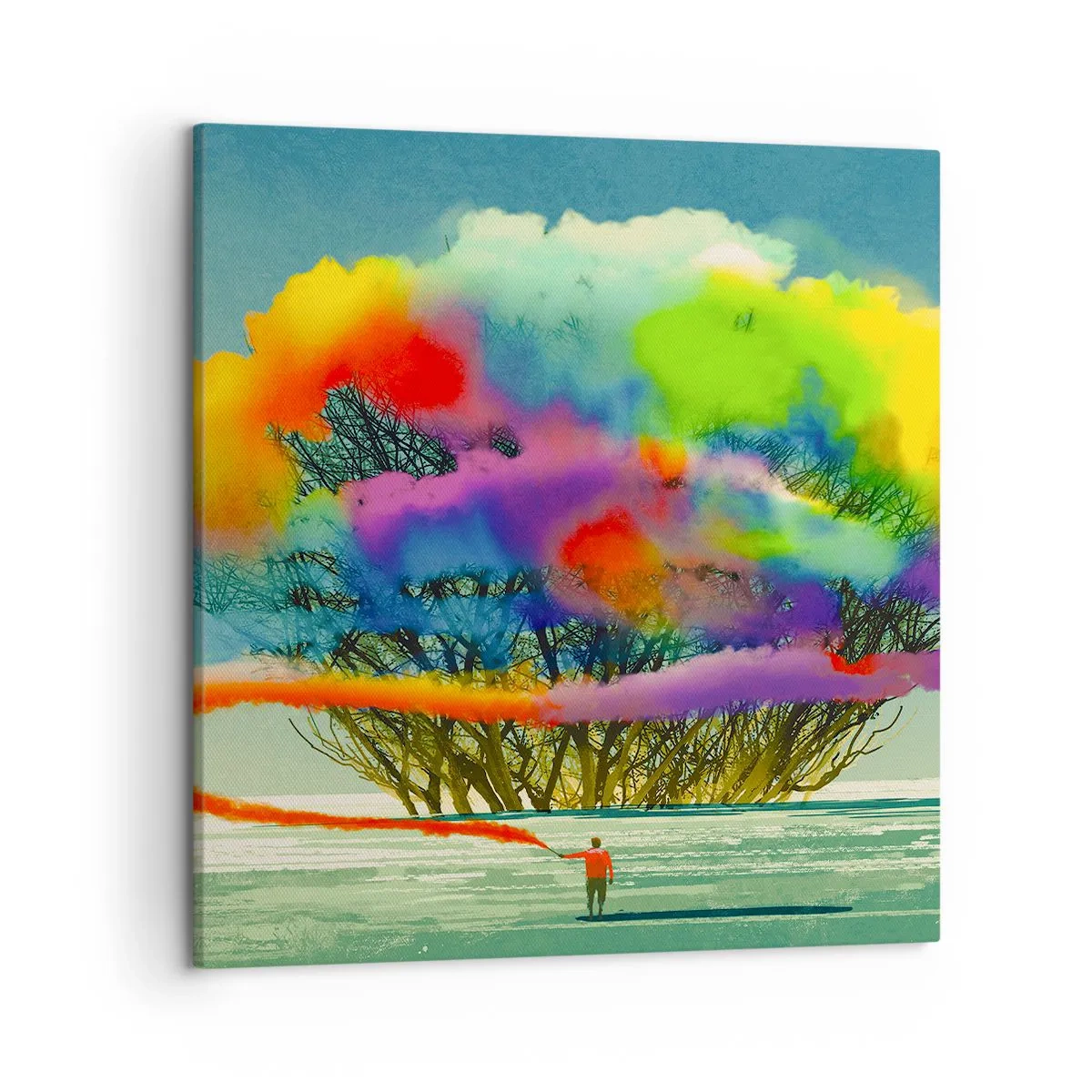 Tablou pe pânză - Aducând această lume la viață - 50x50 cm