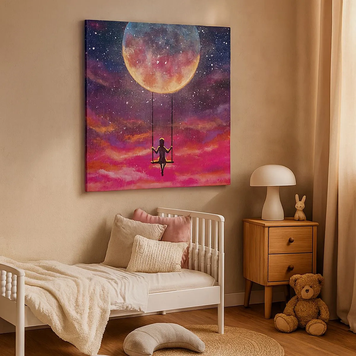 Tablou pe pânză - Cu capul în nori - 30x30 cm