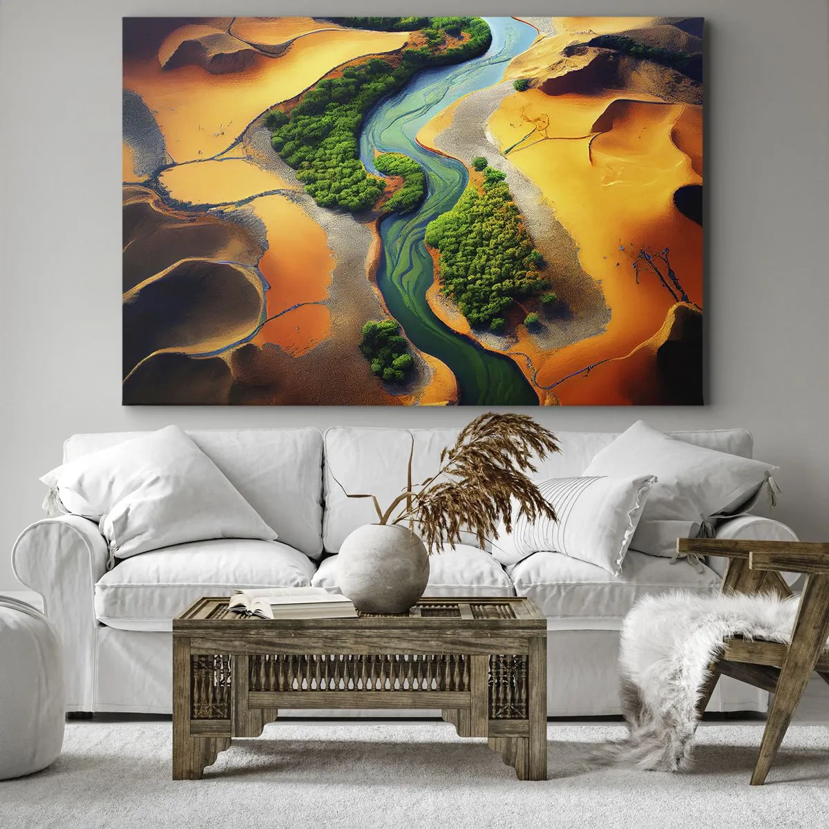 Tablou pe pânză - Râul care dă viață - 70x50 cm