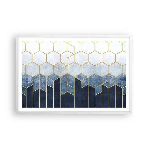 Poster în ramă albă - Compoziție în ritm sincopat - 91x61 cm