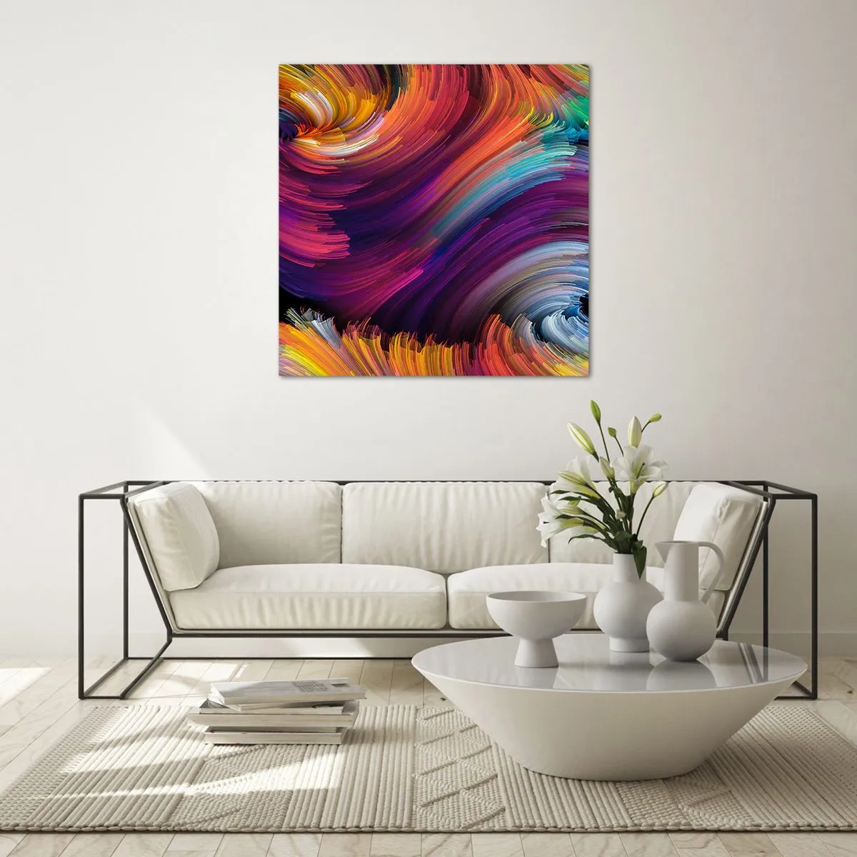 Tablou pe sticlă - Începutul unei lumi noi - 40x40 cm