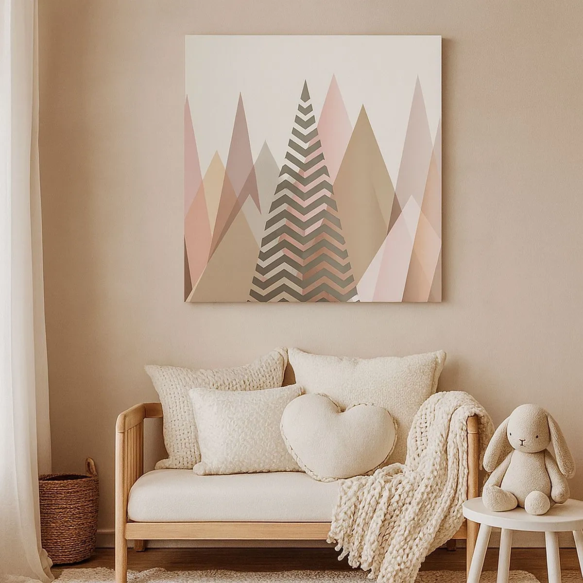 Tablou pe pânză - Construcție piramidală - 30x30 cm