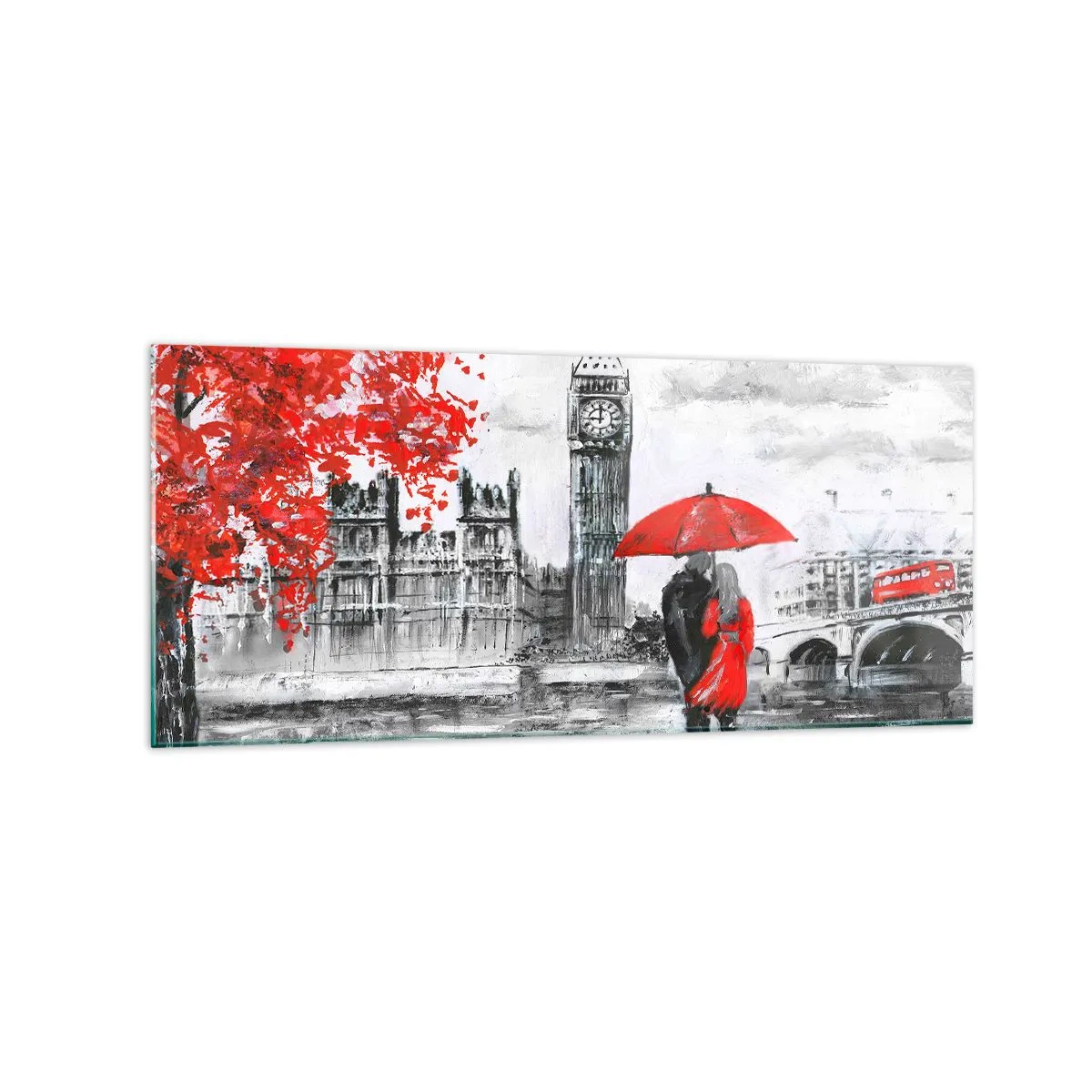 Tablou pe sticlă - Îndrăgostit de Londra - 120x50 cm