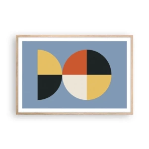 Poster în ramă de stejar deschis - Uită-te și numără - 91x61 cm