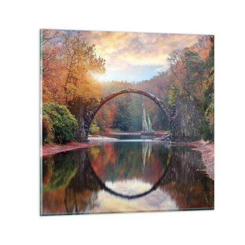 Tablou pe sticlă - De cealaltă parte a oglinzii - 40x40 cm