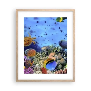 Poster în ramă de stejar deschis - Și ce știm noi despre viață... - 40x50 cm