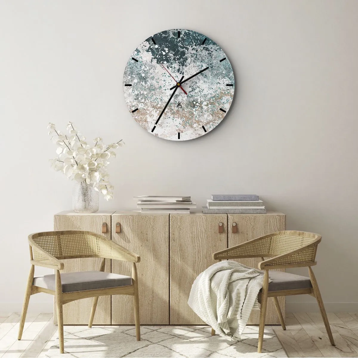 Ceas de perete - Ceas pe sticlă - Povești despre mare - 30x30 cm