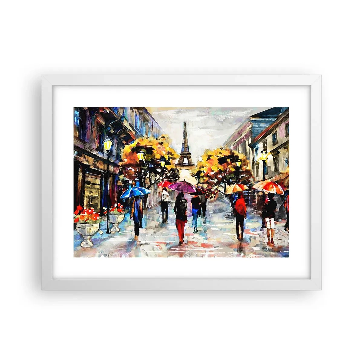 Poster în ramă albă - Deosebit de frumos în toamnă - 40x30 cm