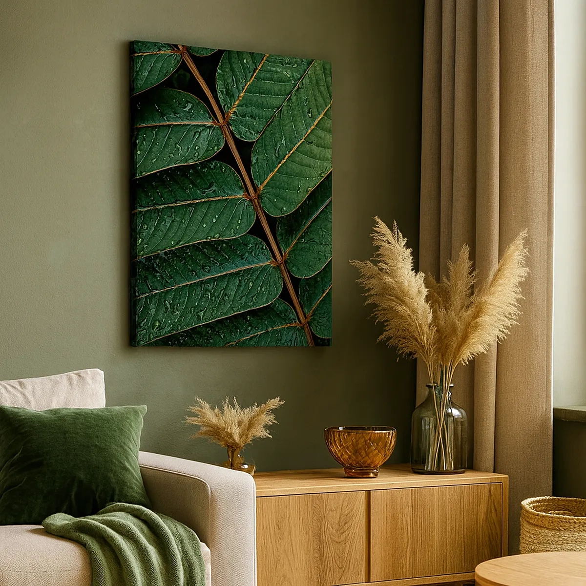 Tablou pe pânză - Într-un ritm verde - 50x70 cm