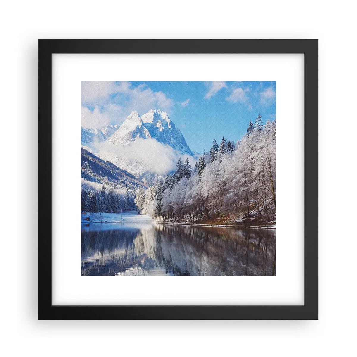 Poster în ramă neagră - Veghe de zăpadă - 30x30 cm