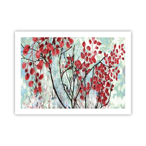 Poster - Arbore în stacojiu - 70x50 cm