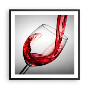 Poster în ramă neagră - Culoare - mișcare - sunet - 60x60 cm