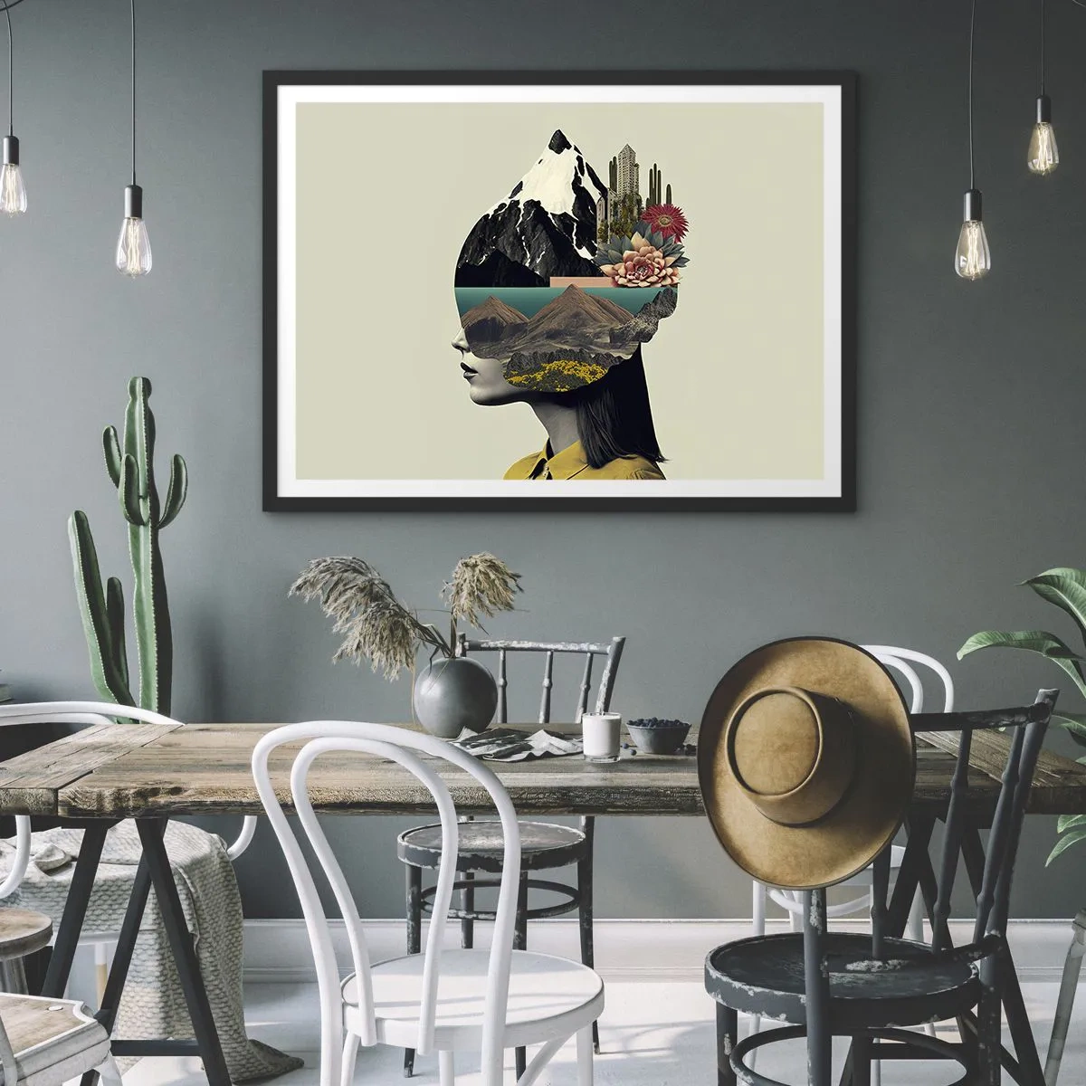 Poster în ramă neagră - Femeia - întotdeauna un mister - 40x30 cm