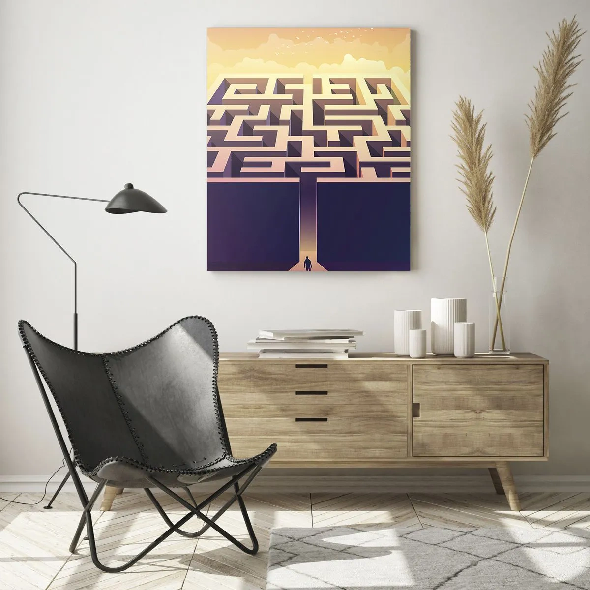 Tablou pe sticlă - Momentul deciziei - 80x120 cm