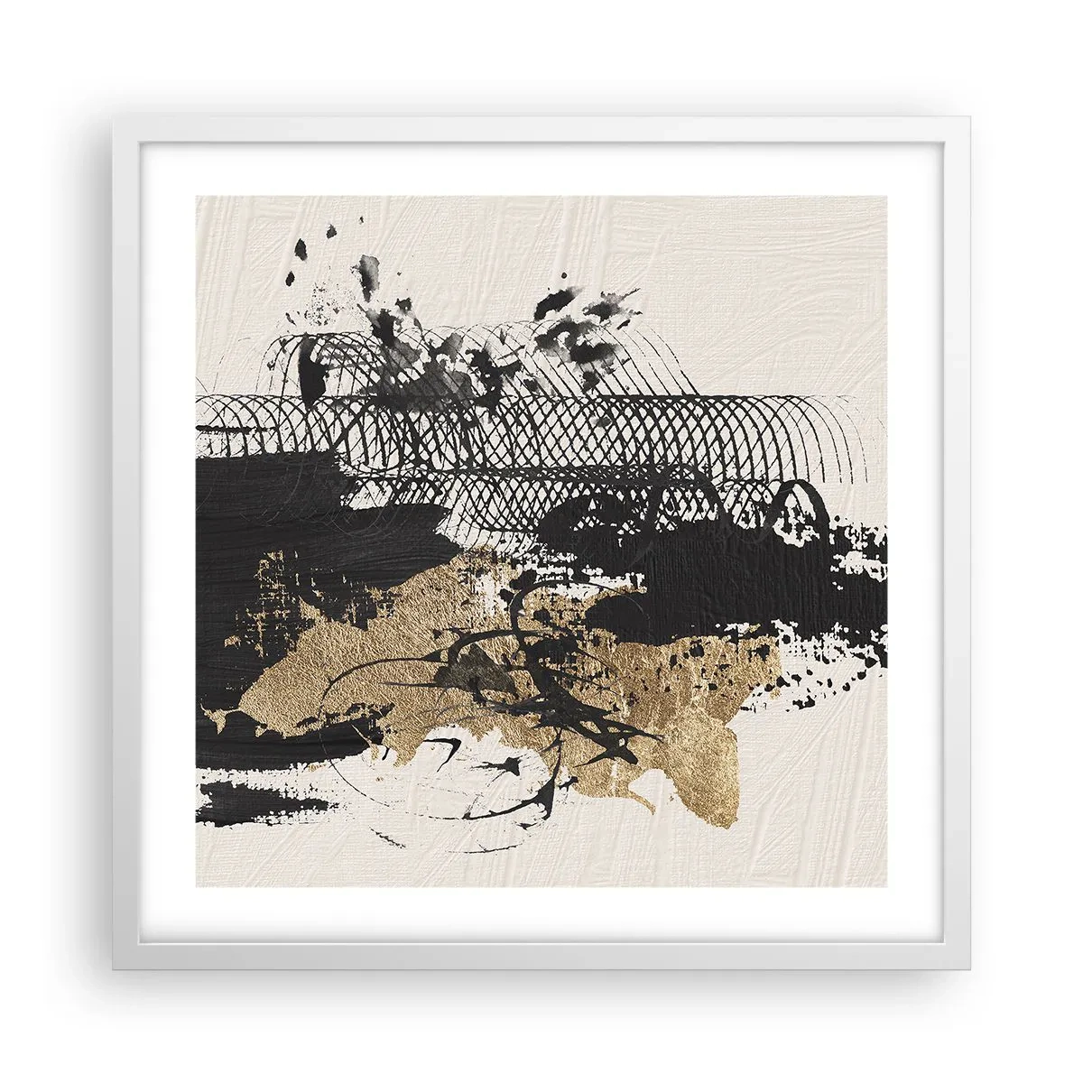 Poster în ramă albă - Compoziție cu pasiune - 50x50 cm