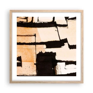 Poster în ramă de stejar deschis - Cu toate acestea, ordinea - 50x50 cm