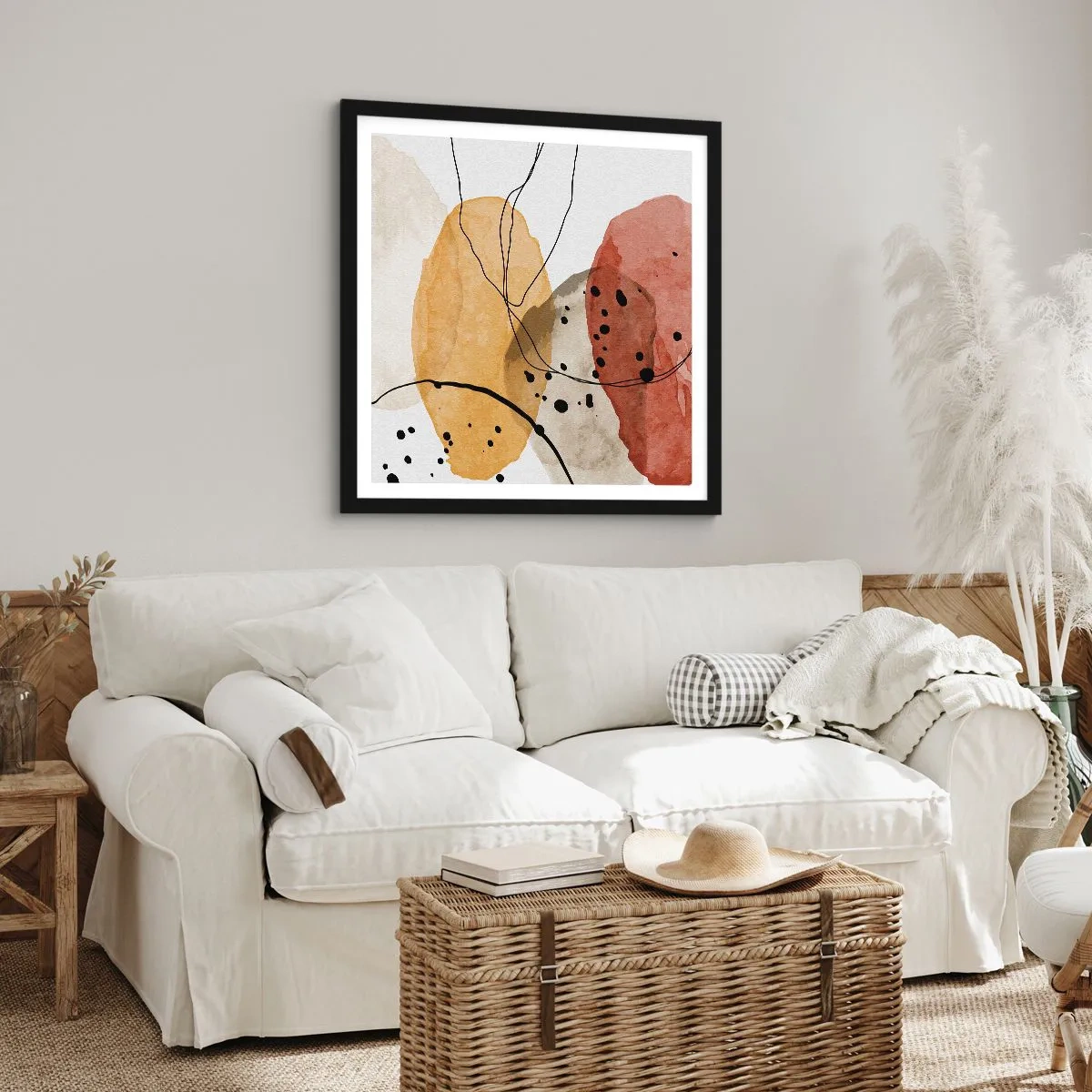 Poster în ramă neagră - Ca aerul, limpezi și ușoare - 60x60 cm