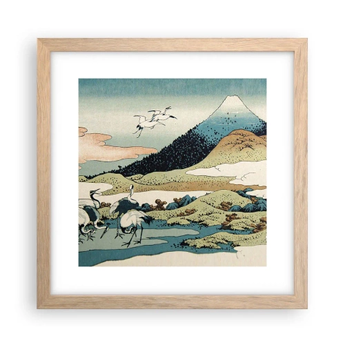 Poster în ramă de stejar deschis - În mod japonez - 30x30 cm