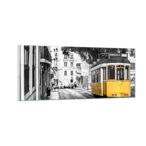 Tablou pe sticlă - Sună fado în fundal - 100x40 cm