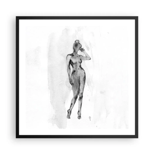 Poster în ramă neagră - Un studiu al idealului de feminitate - 60x60 cm