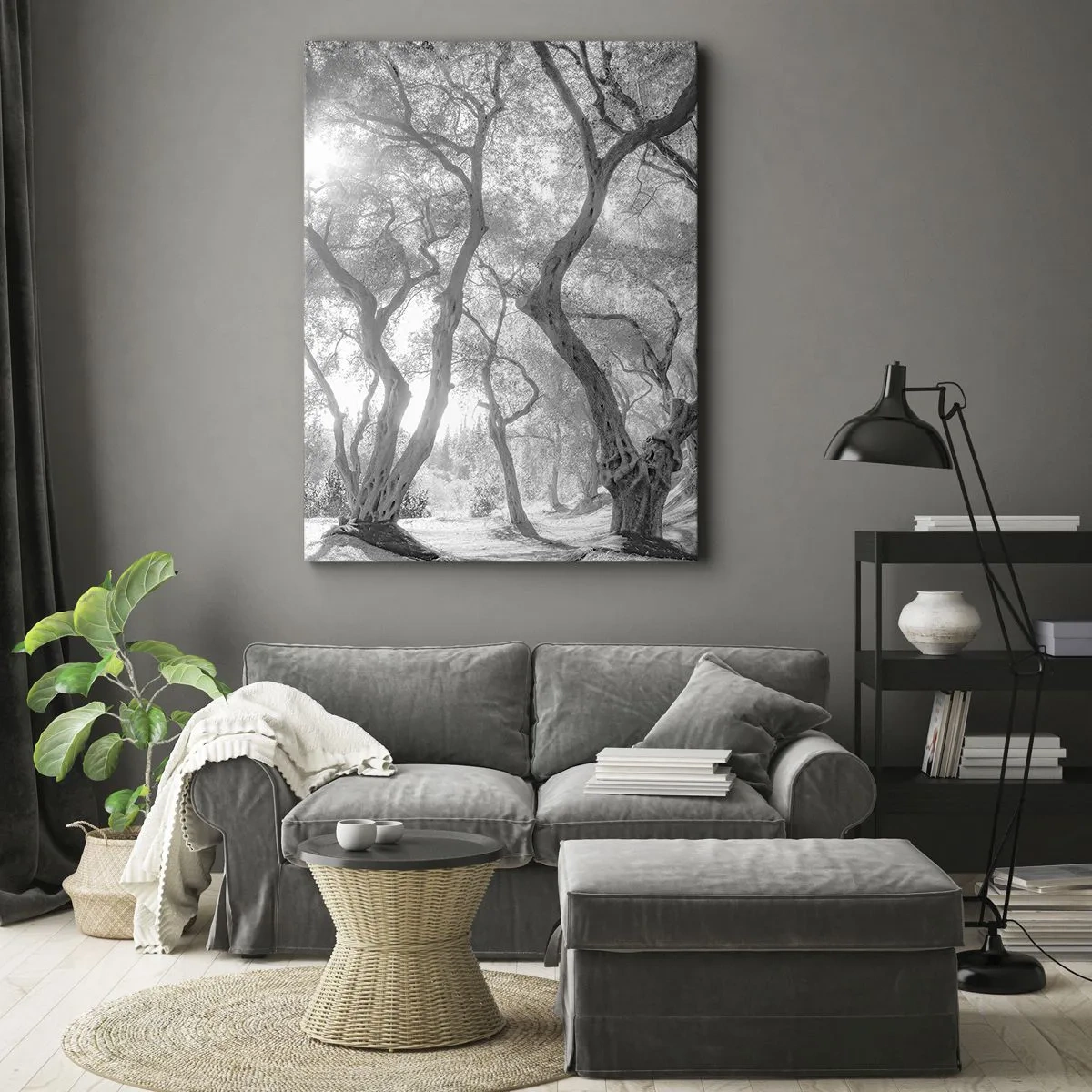 Tablou pe pânză - Într-o livadă de măslini - 65x120 cm