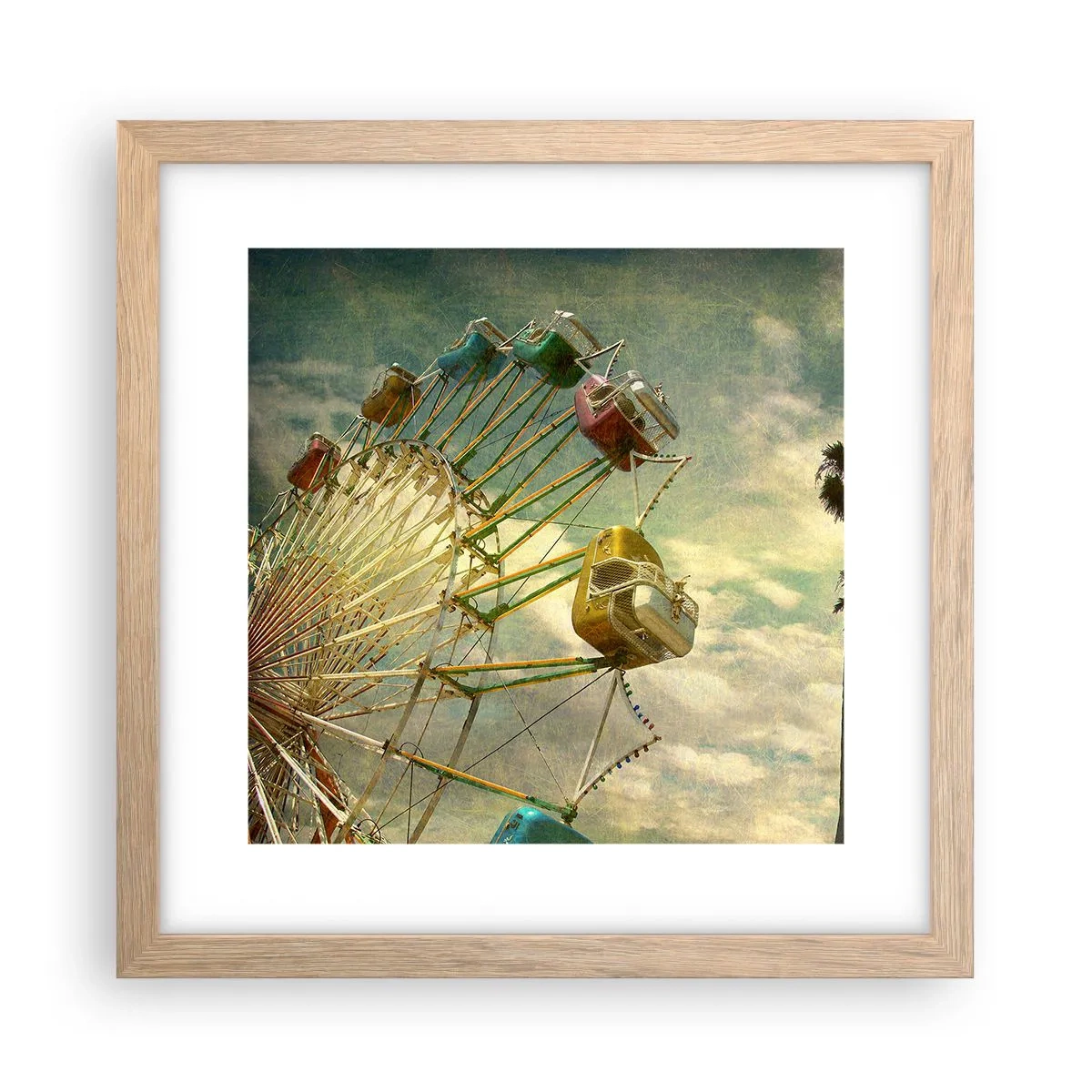 Poster în ramă de stejar deschis - Hai la distracție… - 30x30 cm