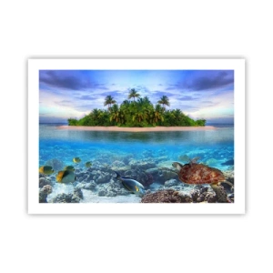 Poster - Insula paradisiacă vă invită - 70x50 cm