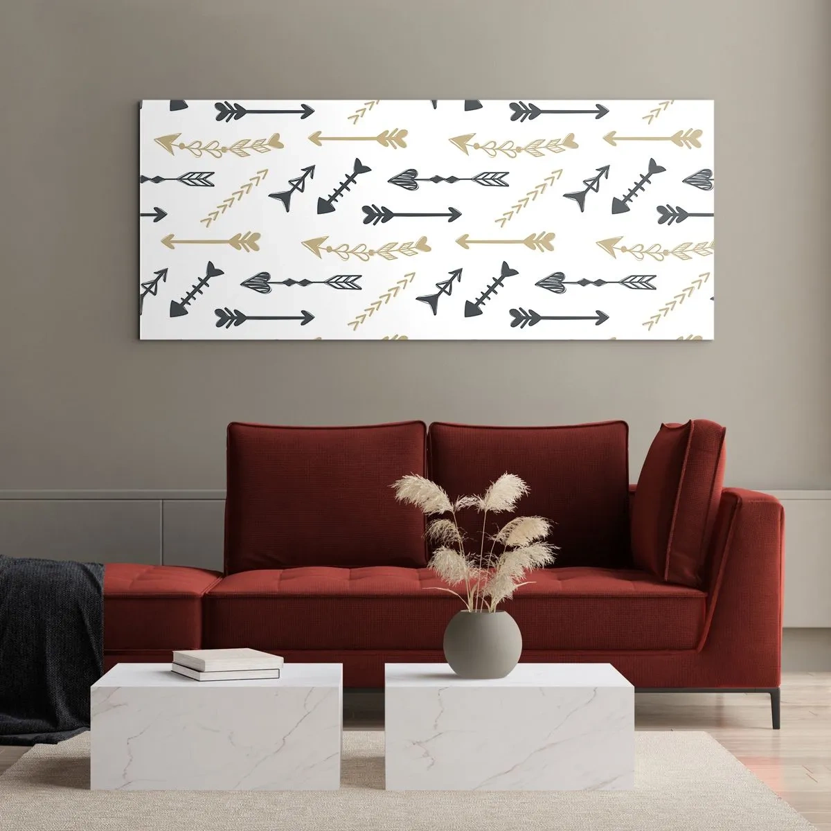 Tablou pe sticlă - Visul arcașului - 120x50 cm