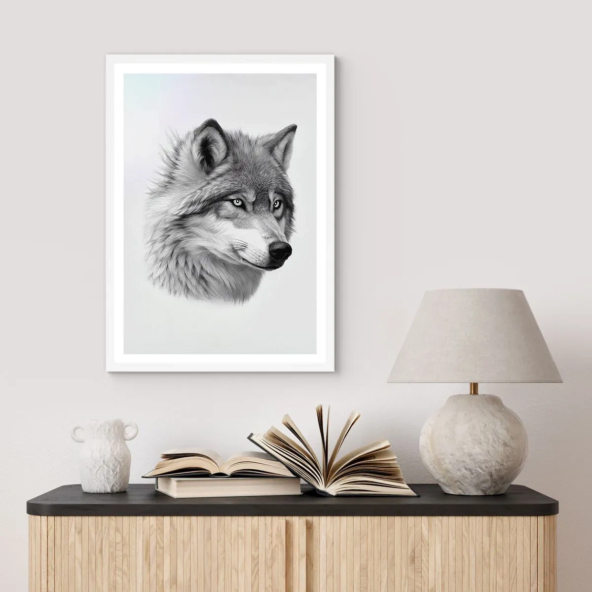 Poster în ramă albă - Alfa - fără îndoială - 50x70 cm