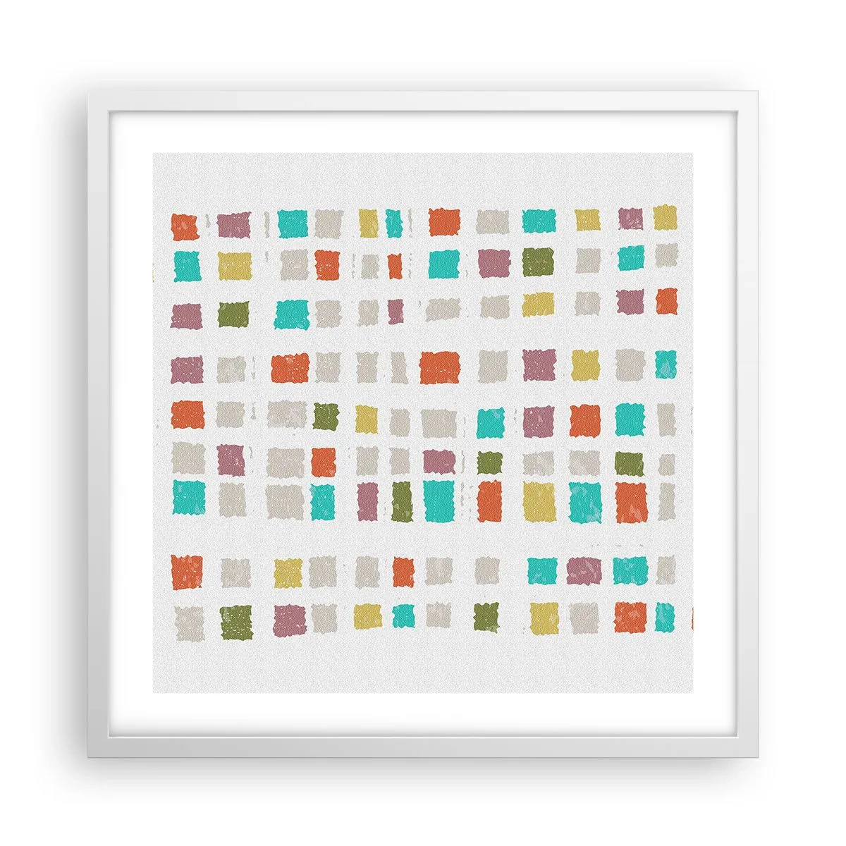 Poster în ramă albă - Joc necunoscut - 50x50 cm