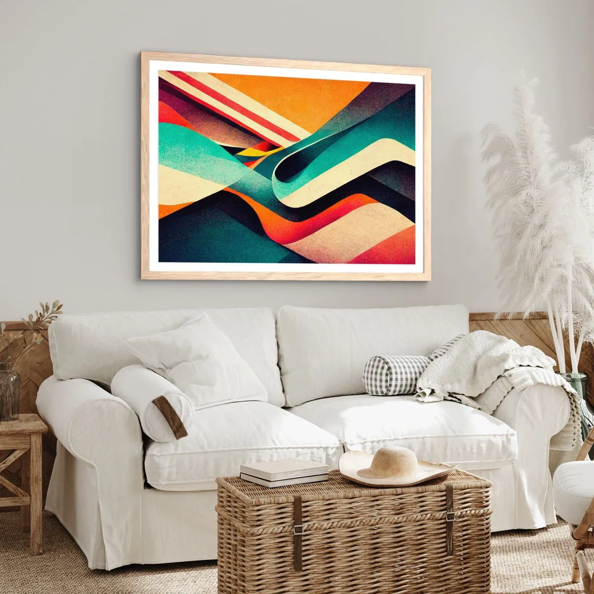 Poster în ramă de stejar deschis - Compoziție intensă - 40x30 cm