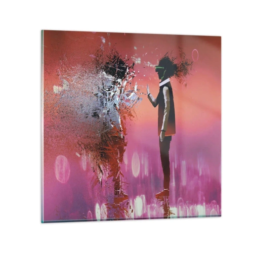 Tablou pe sticlă - Este posibil să privești în interiorul tău? - 70x70 cm