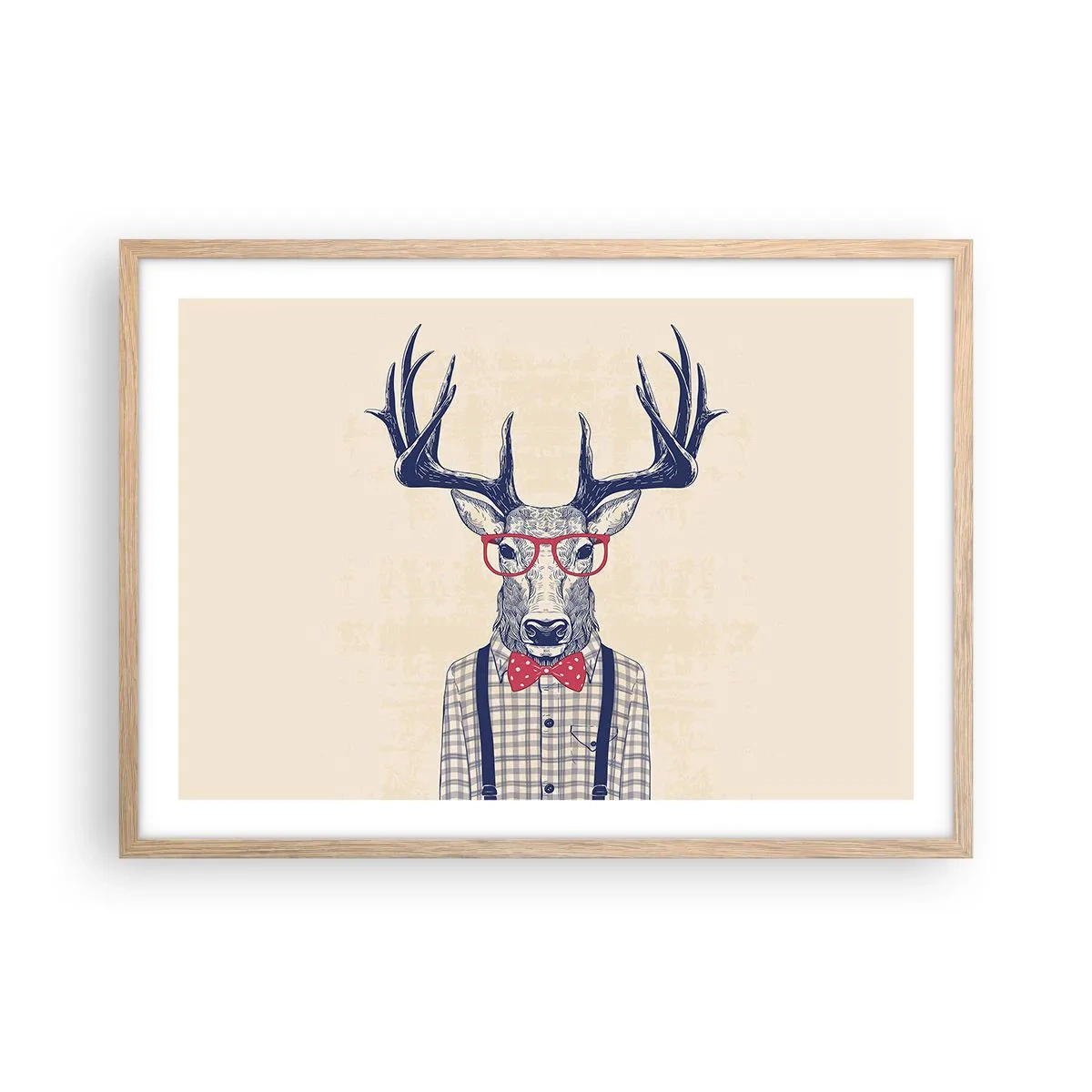 Poster în ramă de stejar deschis - O extravaganță jucăușă - 70x50 cm