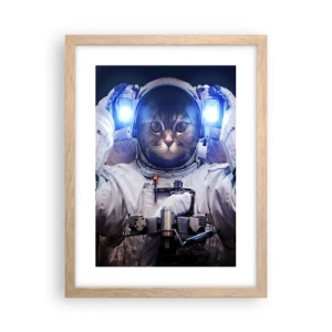 Poster în ramă de stejar deschis - Houston, aveți o problemă - 30x40 cm