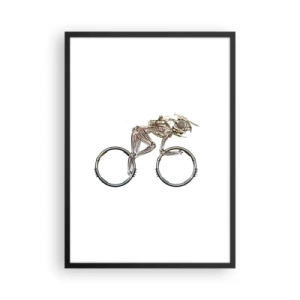 Poster în ramă neagră - O bicicletă făcută din piese metalice - 50x70cm - O mașină grozavă - Decorațiune modernă pentru perete pentru living și dormitor ARTTOR