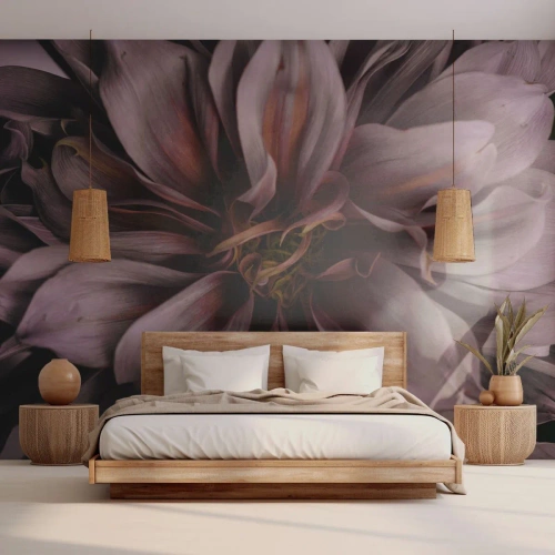 Tapet Premium Canvas - Inimă florală - Buchet de flori, Dalie, Floare - 250x175 cm