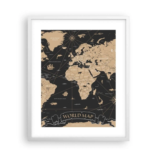 Poster în ramă albă - Limitele lumii mele - 40x50 cm