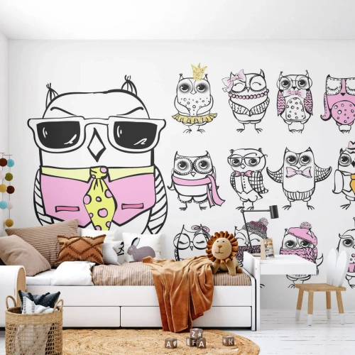 Tapet Autoadeziv Deluxe Sticker - Atât de multe roluri de jucat - Pentru copii, Bufniţă, Copii - 450x315 cm