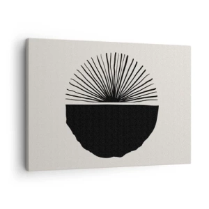 Tablou pe pânză Canvas - Motiv minimalist negru pe fundal deschis - 70x50cm - Gama de posibilități - Decorațiune modernă pentru perete pentru living și dormitor ARTTOR