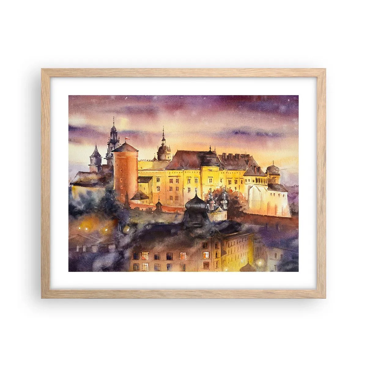 Poster în ramă de stejar deschis - Poveste și basm - 50x40 cm