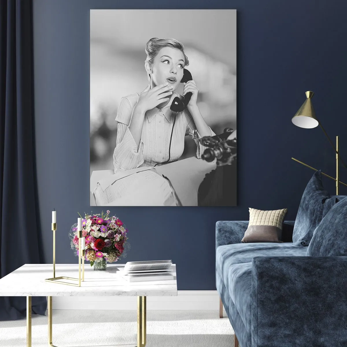 Tablou pe sticlă - Bună ziua, suntem în anii '50. - 80x120 cm