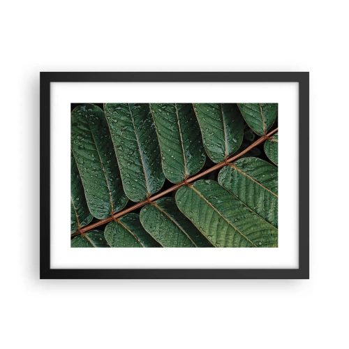 Poster în ramă neagră - Într-un ritm verde - 40x30 cm